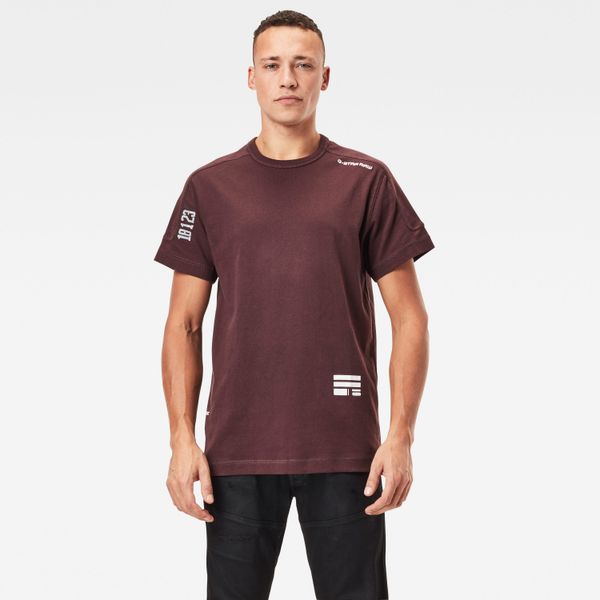 G Star G-STAR T-shirt - Multi logo+ korpaz r t s\s burgundy