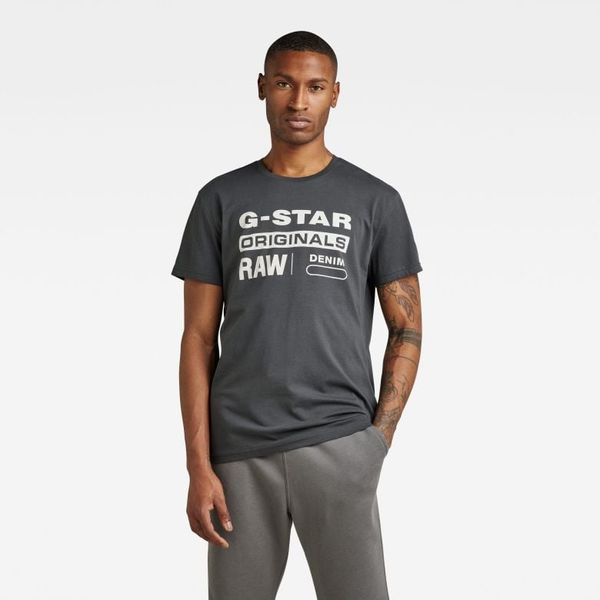 G Star G-STAR T-shirt - Originals label r t grey