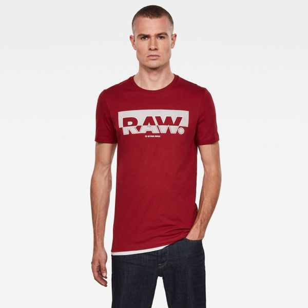 G Star G-STAR T-shirt - Raw. Graphic Slim R T S\S Red