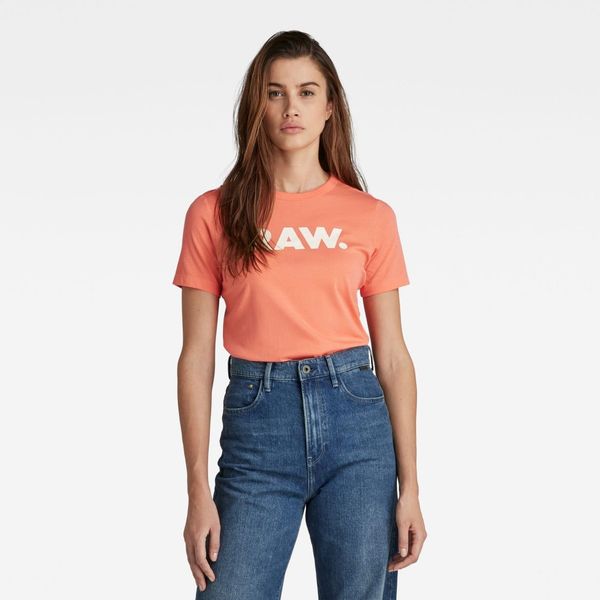 G Star G-STAR T-shirt - RAW. Slim R T WMN ORANGE