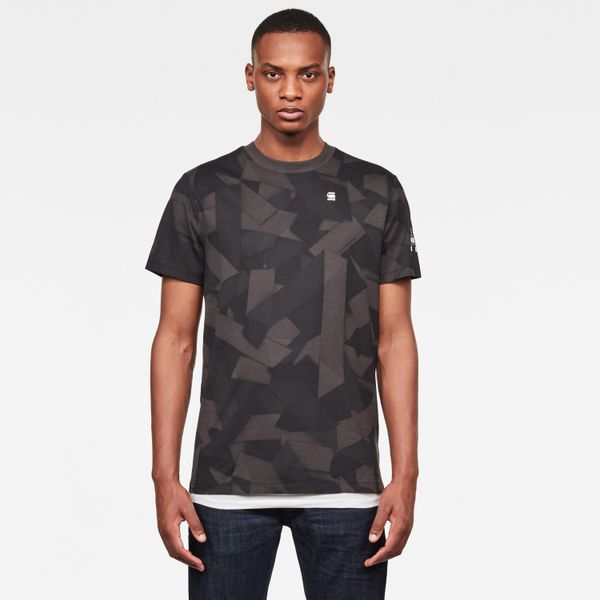 G Star G-STAR T-shirt - Tape Camo AOP R T S\S grey