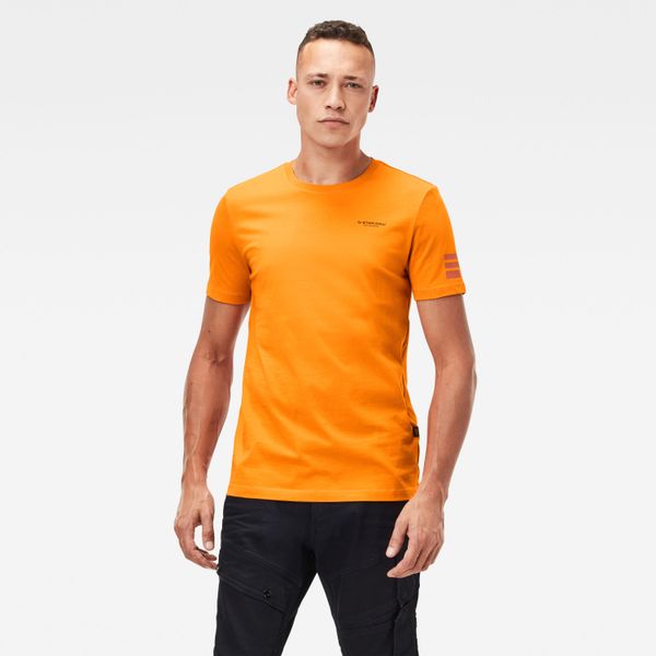 G Star G-STAR T-shirt - Text gr slim r t s\s orange