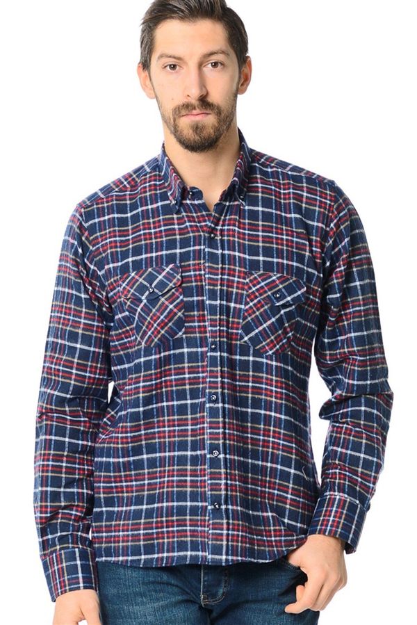 dewberry G566 DEWBERRY SHIRT-NAVY-RED