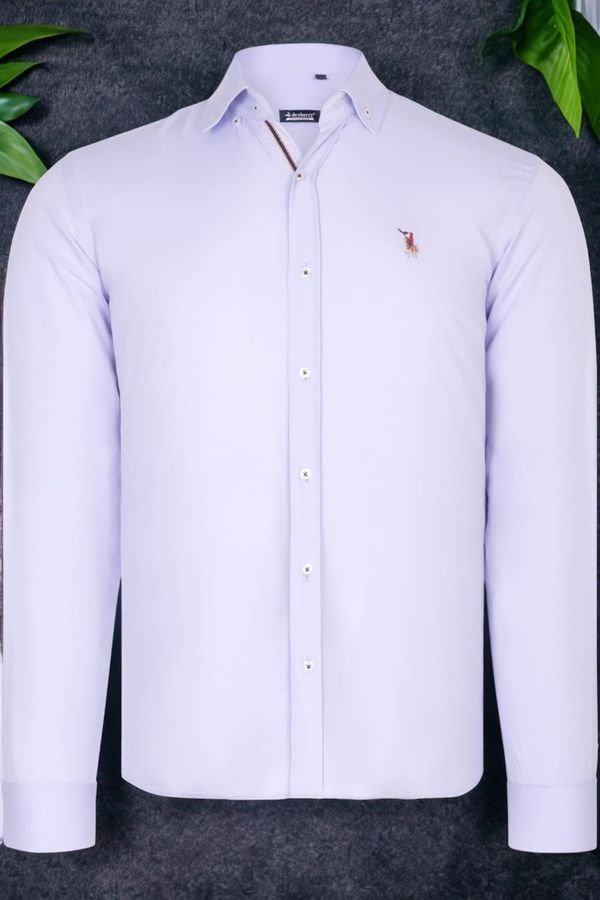 dewberry G674 DEWBERRY MEN'S SHIRT-OPEN LILAC