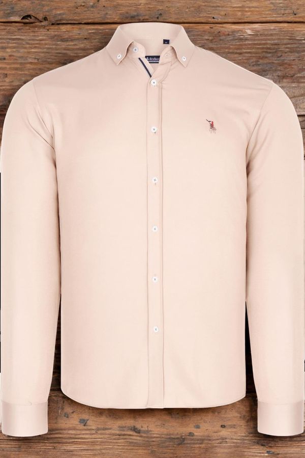 dewberry G674 DEWBERRY MEN'S SHIRT-PLAIN BEIGE