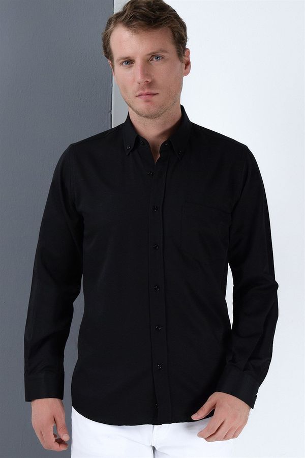 dewberry G676 DEWBERRY MEN'S SHIRT-BLACK