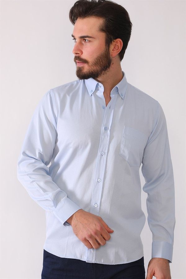 dewberry G676 DEWBERRY MEN'S SHIRT-BLUE