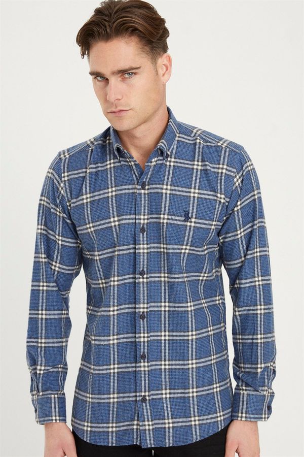 dewberry G699 DEWBERRY MEN'S SHIRT-NAVY BLUE