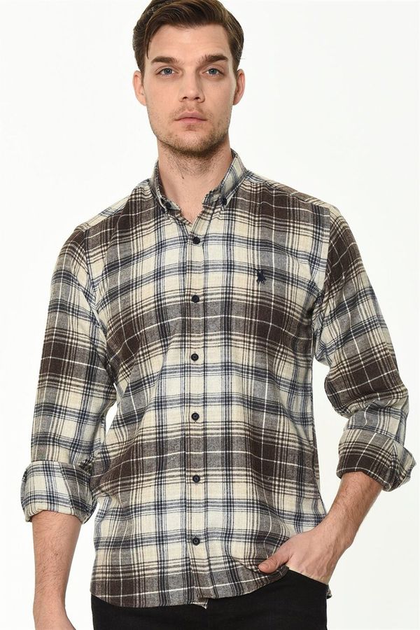 dewberry G702 DEWBERRY MEN'S SHIRT-COFFEE