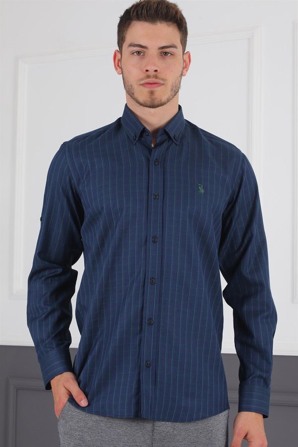 dewberry G720 DEWBERRY MEN'S SHIRT-NAVY-KHAKI