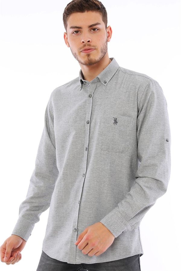 dewberry G723 DEWBERRY MEN'S SHIRT-GREY