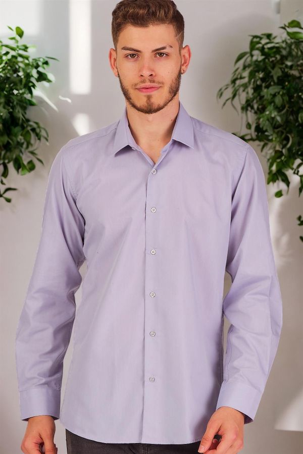 dewberry G726 DEWBERRY MEN'S SHIRT-PLAIN LILAC