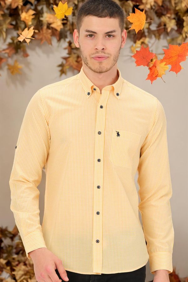 dewberry G771 DEWBERRY MEN'S SHIRT-PLAIN YELLOW