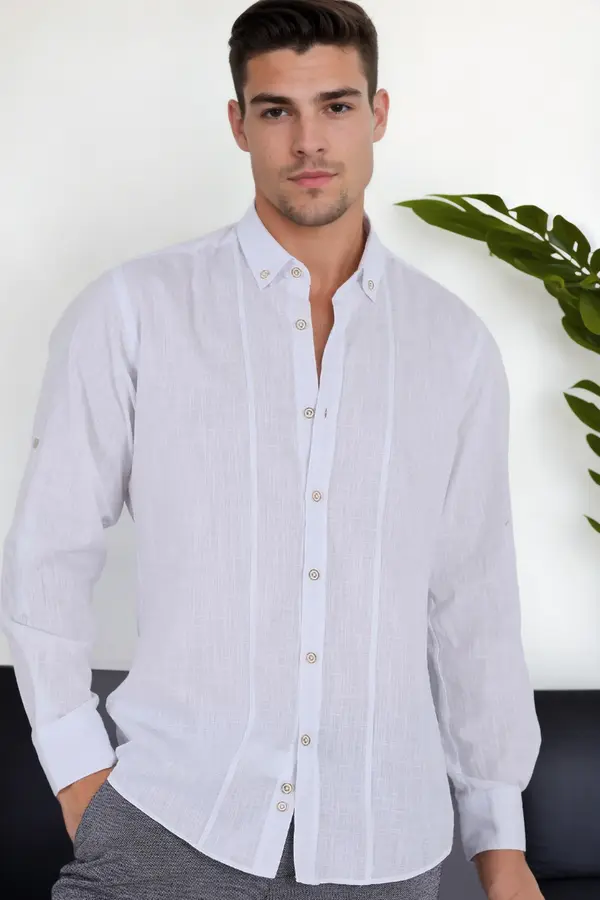 dewberry G921 DEWBERRY MEN'S SHIRT-WHITE