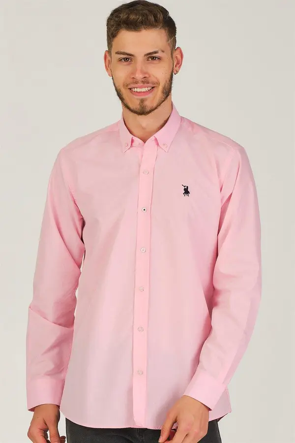 dewberry G925 DEWBERRY MEN'S SHIRT-PINK