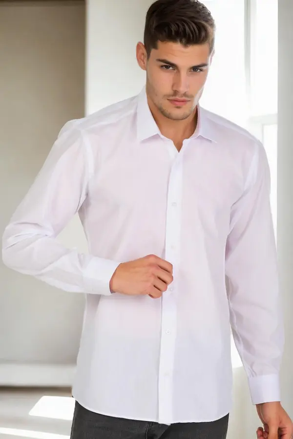 dewberry G926 DEWBERRY MEN'S SHIRT-WHITE