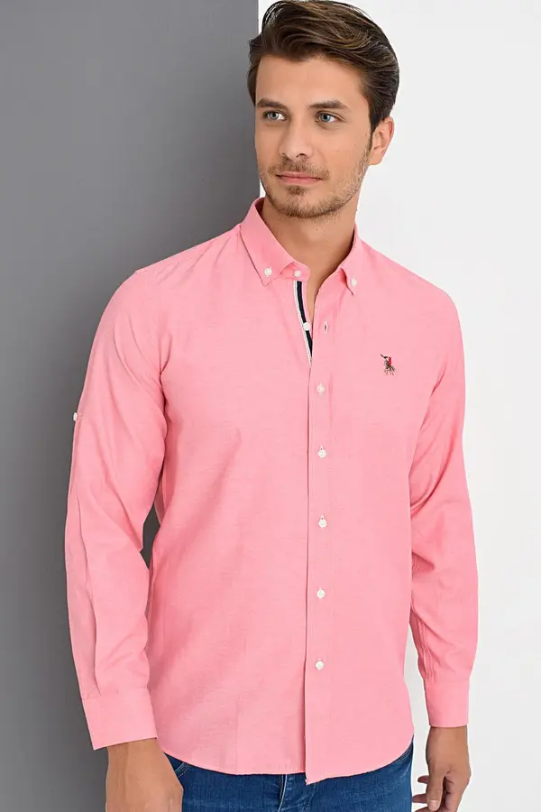dewberry G974 DEWBERRY MEN'S SHIRT-PINK