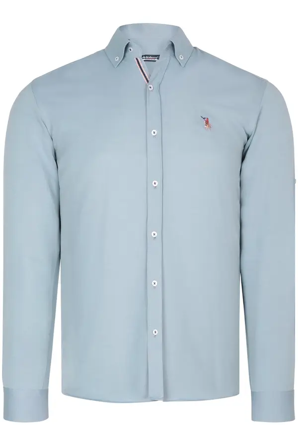 dewberry G974 DEWBERRY MEN'S SHIRT-WATER GREEN