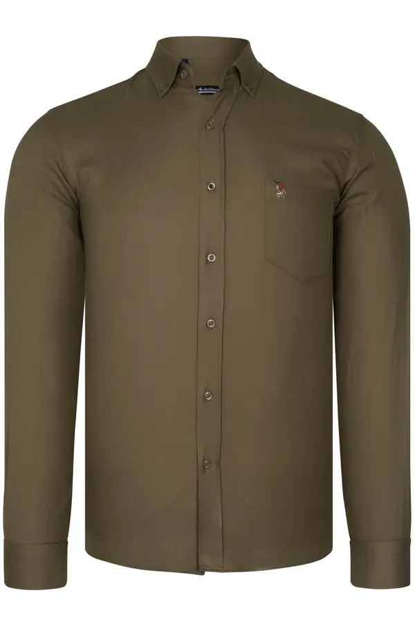 dewberry G985 DEWBERRY MEN'S SHIRT-GREEN
