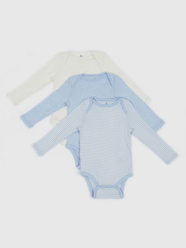 GAP GAP Baby body with long sleeves, 3pcs - Boys