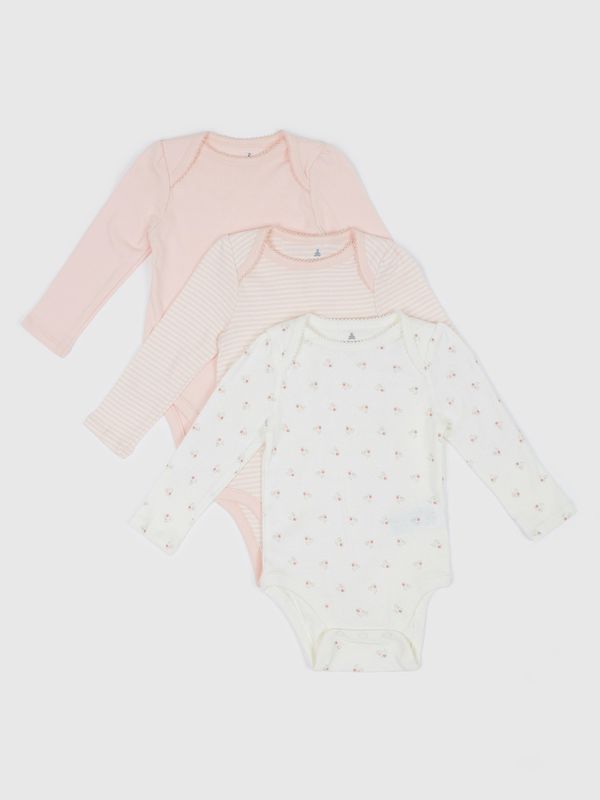 GAP GAP Baby body with long sleeves, 3pcs - Girls