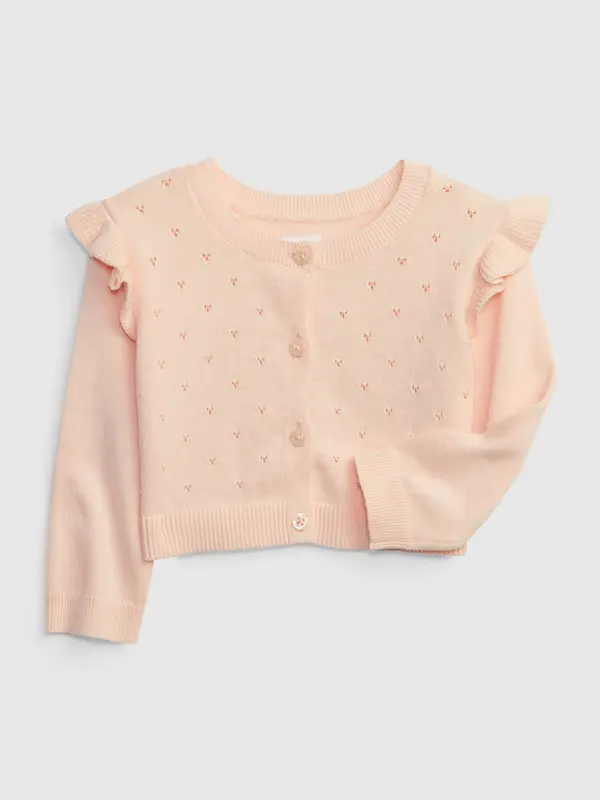 GAP GAP Baby Cardigan with Ruffle - Girls