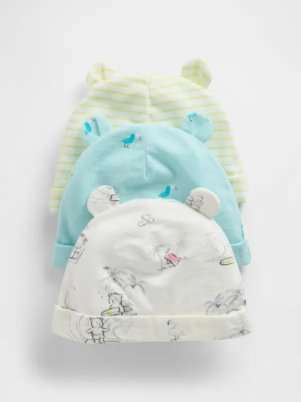GAP GAP Baby cotton hat, 3pcs - Boys