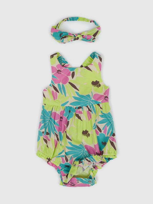 GAP GAP Baby flowered bodysuit with headband - Girls