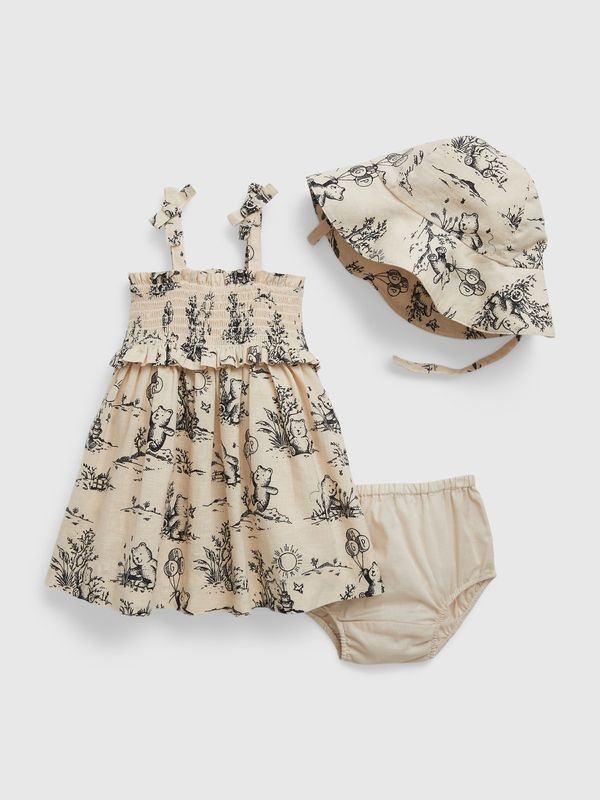 GAP GAP Baby Linen Dress with Hat - Girls