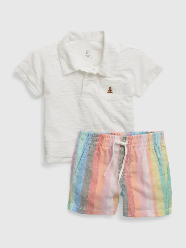 GAP GAP Baby Set Polo T-Shirt & Shorts - Boys