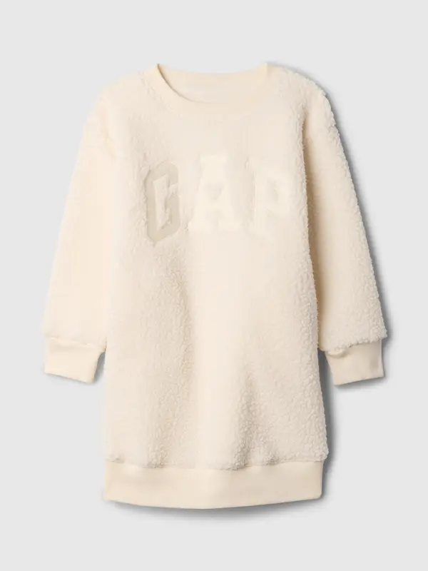 GAP GAP Baby Sherpa Sweatshirt Dress with Logo - Girls