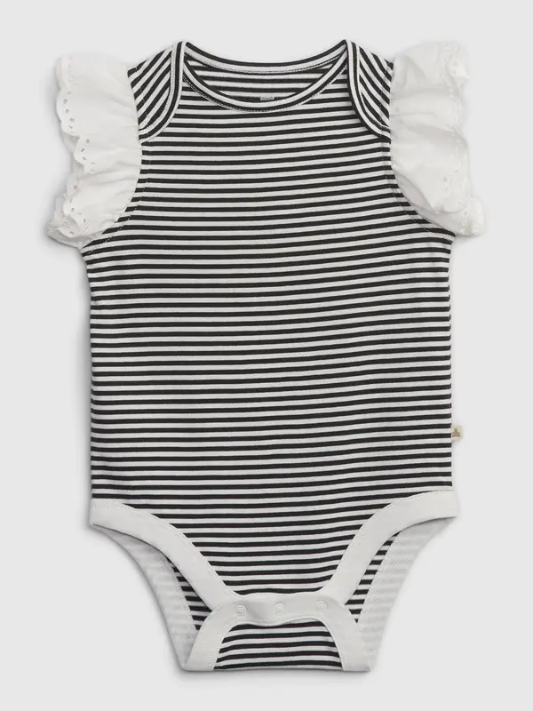 GAP GAP Baby Striped Bodysuit with Ruffles - Girls