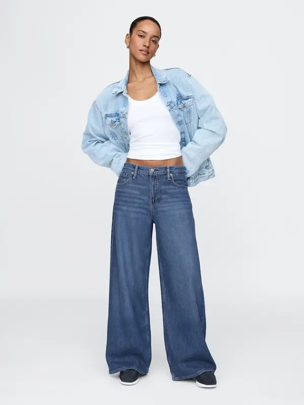 GAP GAP Baggy Mid Rise UltraSoft Jeans - Ladies