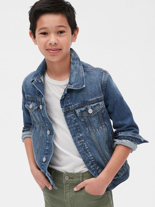 GAP GAP Blue Boys' Kids' Denim Jacket Denim Icon