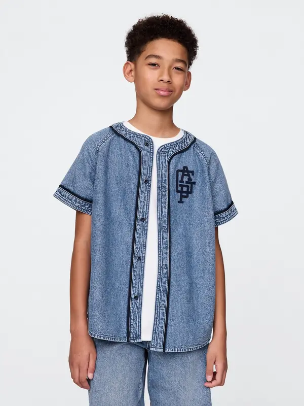 GAP GAP Children's denim shirt Baseball Americana - Boys