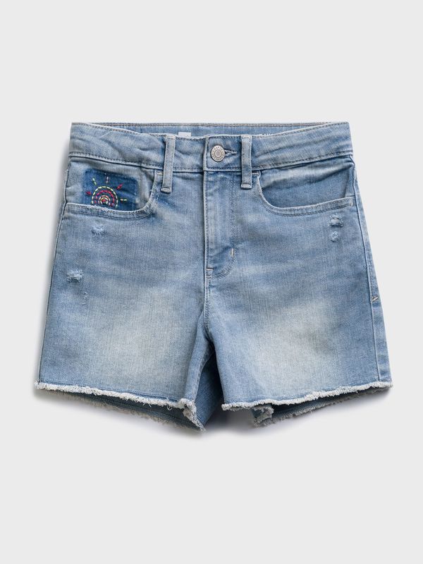 GAP GAP Children's Denim Shorts Hr Shortie - Lt Palm Emb - Girls