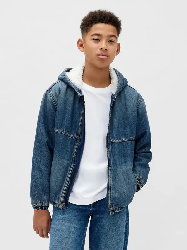 GAP GAP Children's Insulated Sherpa Denim Jacket - Boys
