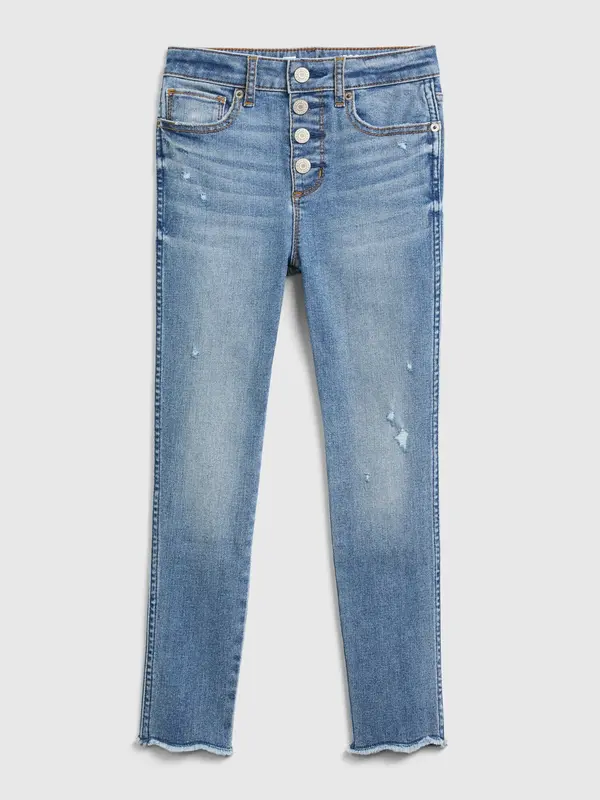 GAP GAP Children's jeans jeggings high rise distressed ankle with max stretch - Girls