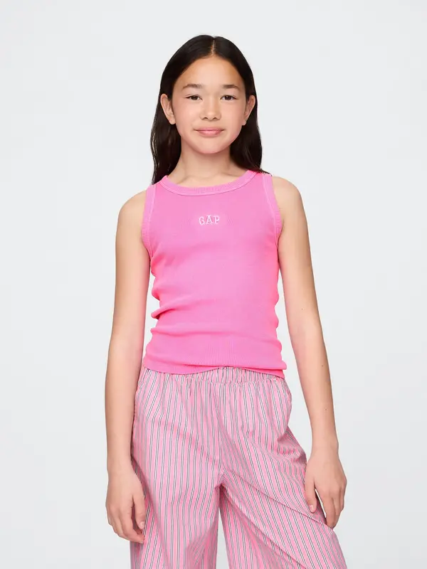 GAP GAP Children's ribbed tank top with logo - Girls