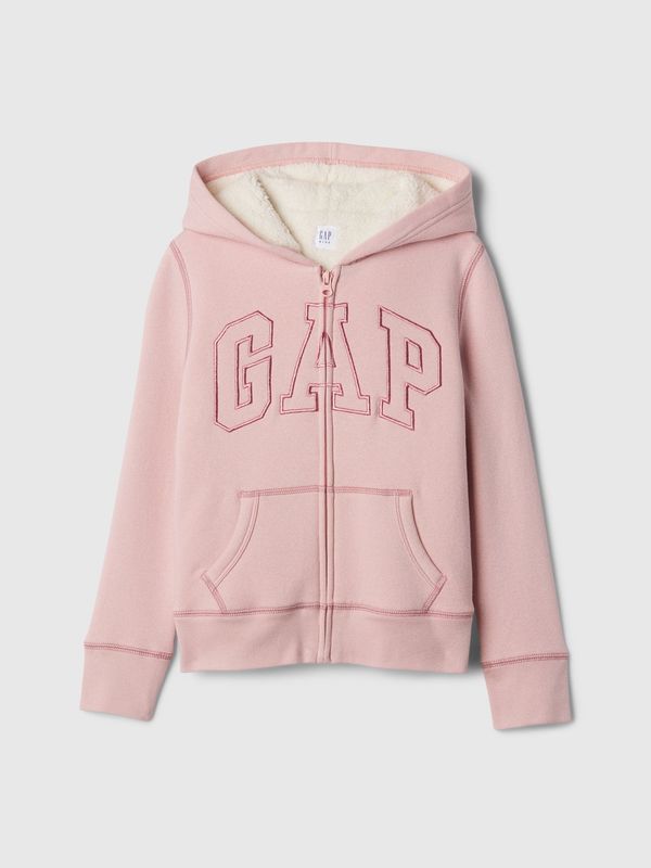 GAP GAP Children's sherpa sweatshirt with logo - Girls