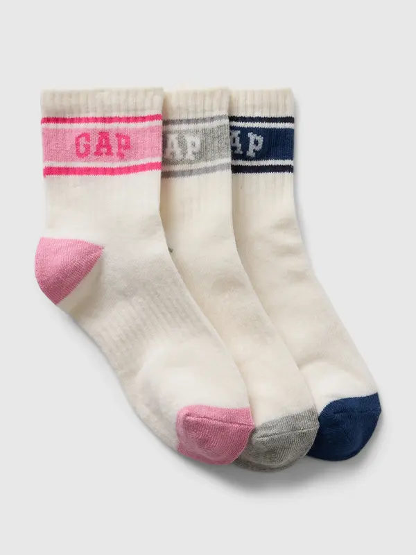 GAP GAP Children's Socks with Logo, 3 Pairs - Girls