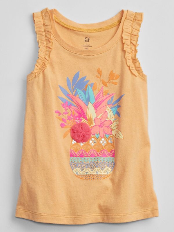 GAP GAP Children's Tank Top Ruffle Graphic Tank - Girls