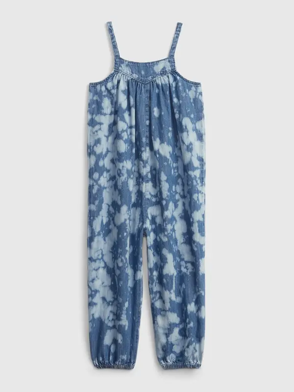 GAP GAP Children's Tie-dye Denim Jumpsuit with Washwell - Girls