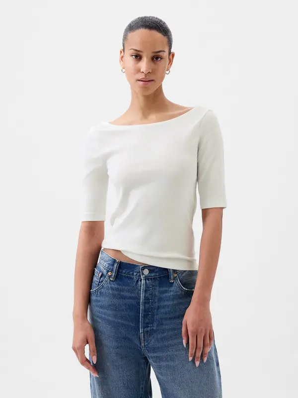 GAP GAP Cropp T-shirt with neckline - Ladies