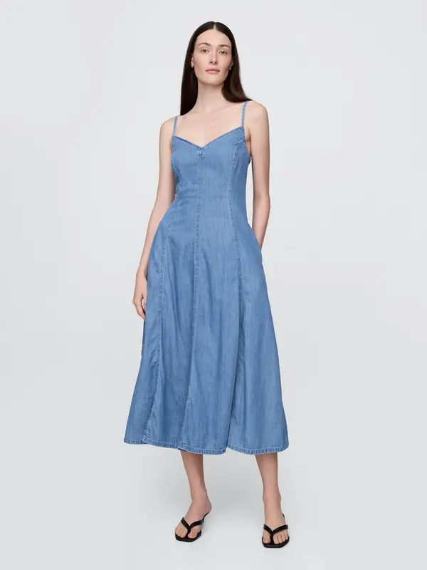 GAP GAP Denim Maxi Dress with Pockets - Ladies