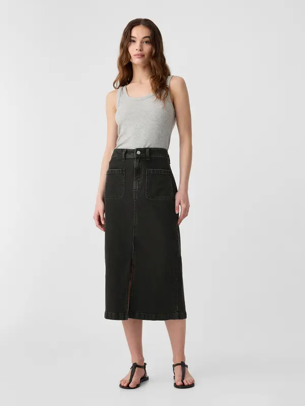 GAP GAP Denim Midi Skirt - Ladies