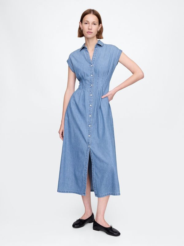 GAP GAP Denim shirt maxi dress - Women's