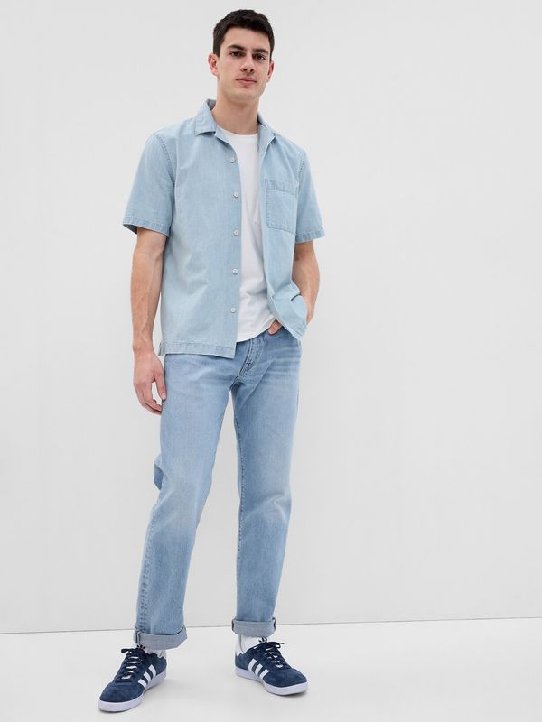 GAP GAP Denim Short Sleeve Shirt - Men