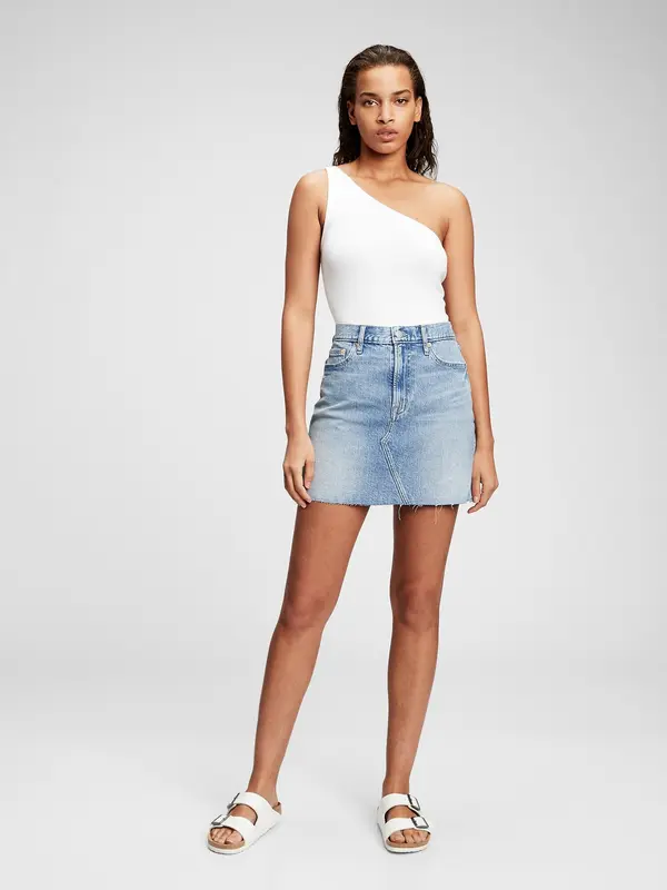 GAP GAP Denim Skirt Pocket Mini Skirts - Ladies