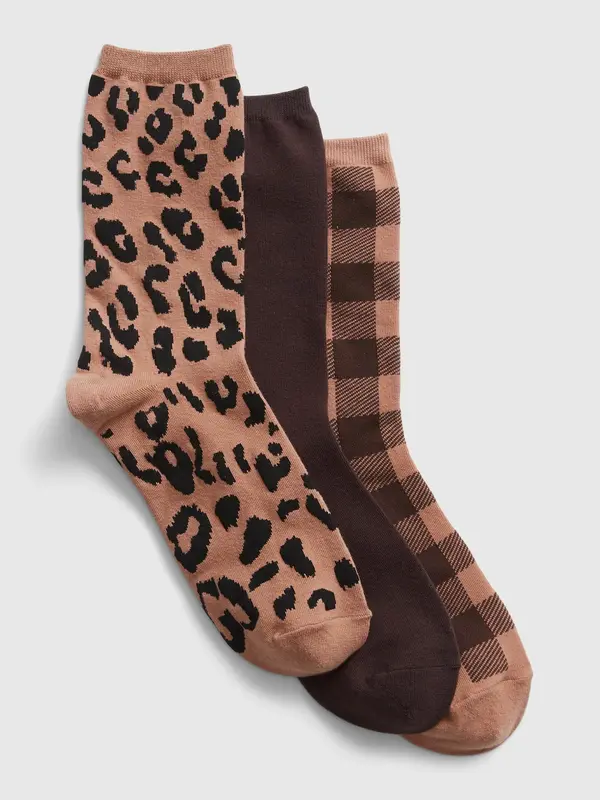 GAP GAP High Patterned Socks, 3 Pairs - Ladies
